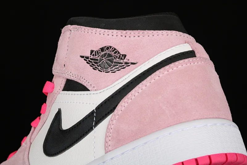 All Categories Air Jordan Jordan Series Basketball Shoes Air Jordan 1 Mid Air Jordan 1 Mid AJ1 Women's 7-hole Dirty Pink Suede Mid Toe 852542-801